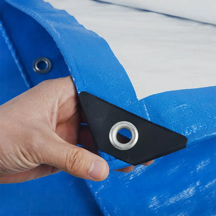 160g Blue White PE Tarpaulin