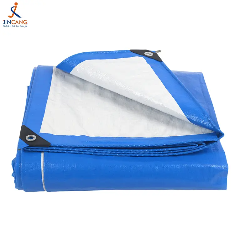 160g Blue White PE Tarpaulin